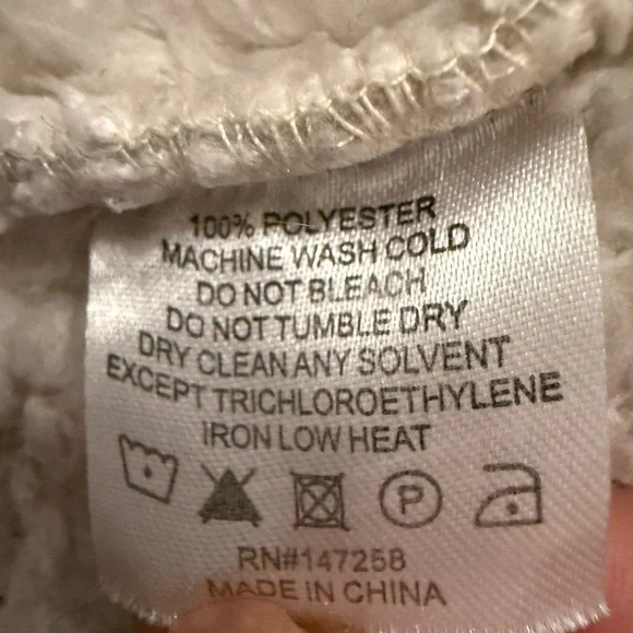 Simply Southern Sherpa Fleece Quarter Zip Pullover Ombre Gray Beige Large - Picture 10 of 10